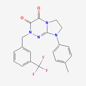 8-(p-tolyl)-2-(3-(trifluoromethyl)benzyl)-7,8-dihydroimidazo[2,1-c][1,2,4]triazine-3,4(2H,6H)-dione
