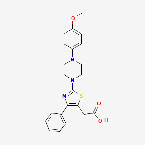 2-[2-[4-(4-methoxyphenyl)piperazin-1-yl]-4-phenyl-1,3-thiazol-5-yl]acetic Acid