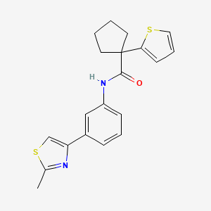 molecular formula C20H20N2OS2 B3019634 N-(3-(2-methylthiazol-4-yl)phenyl)-1-(thiophen-2-yl)cyclopentanecarboxamide CAS No. 1203038-13-4