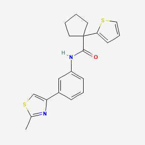 N-(3-(2-methylthiazol-4-yl)phenyl)-1-(thiophen-2-yl)cyclopentanecarboxamide