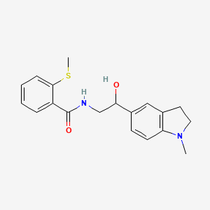 N-(2-hydroxy-2-(1-methylindolin-5-yl)ethyl)-2-(methylthio)benzamide