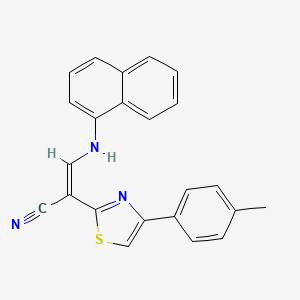 (Z)-3-(naphthalen-1-ylamino)-2-(4-(p-tolyl)thiazol-2-yl)acrylonitrile