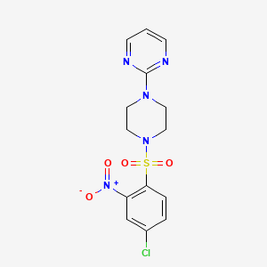 2-{4-[(4-Chloro-2-nitrophenyl)sulfonyl]piperazino}pyrimidine