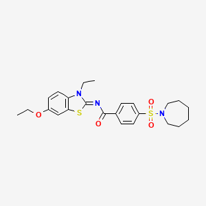(Z)-4-(azepan-1-ylsulfonyl)-N-(6-ethoxy-3-ethylbenzo[d]thiazol-2(3H)-ylidene)benzamide