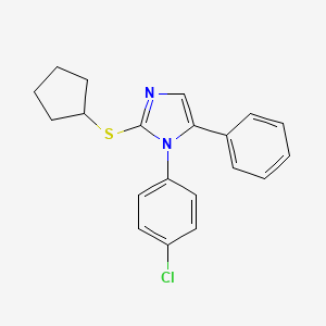 1-(4-chlorophenyl)-2-(cyclopentylthio)-5-phenyl-1H-imidazole