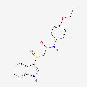 molecular formula C18H18N2O3S B3019665 2-((1H-indol-3-yl)sulfinyl)-N-(4-ethoxyphenyl)acetamide CAS No. 2034455-08-6