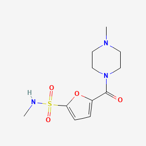 N-methyl-5-(4-methylpiperazine-1-carbonyl)furan-2-sulfonamide