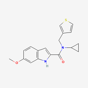 N-cyclopropyl-6-methoxy-N-(thiophen-3-ylmethyl)-1H-indole-2-carboxamide