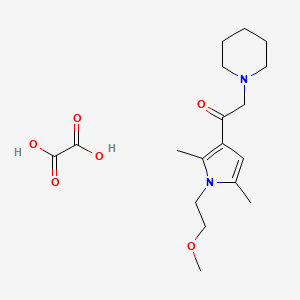 1-(1-(2-methoxyethyl)-2,5-dimethyl-1H-pyrrol-3-yl)-2-(piperidin-1-yl)ethanone oxalate