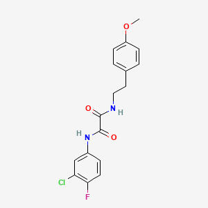 molecular formula C17H16ClFN2O3 B3019672 N-(3-chloro-4-fluorophenyl)-N'-[2-(4-methoxyphenyl)ethyl]ethanediamide CAS No. 899956-43-5