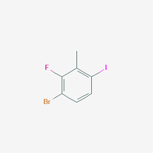 molecular formula C7H5BrFI B3019675 1-Bromo-2-fluoro-4-iodo-3-methylbenzene CAS No. 1000576-29-3; 221220-97-9