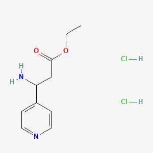 molecular formula C10H16Cl2N2O2 B3019676 Ethyl 3-amino-3-(pyridin-4-yl)propanoate dihydrochloride CAS No. 1955560-68-5