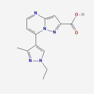 7-(1-Ethyl-3-methyl-1H-pyrazol-4-yl)-pyrazolo[1,5-a]pyrimidine-2-carboxylic acid