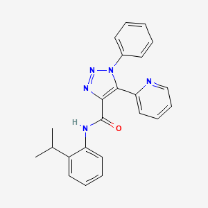 molecular formula C23H21N5O B3019700 N-(2-isopropylphenyl)-1-phenyl-5-(pyridin-2-yl)-1H-1,2,3-triazole-4-carboxamide CAS No. 1396816-01-5