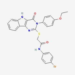 N-(4-bromophenyl)-2-[[3-(4-ethoxyphenyl)-4-oxo-5H-pyrimido[5,4-b]indol-2-yl]sulfanyl]acetamide