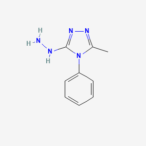 molecular formula C9H11N5 B3019710 3-hydrazinyl-5-methyl-4-phenyl-4H-1,2,4-triazole CAS No. 1087792-21-9