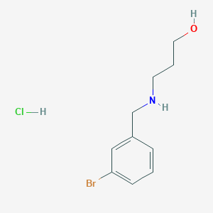 molecular formula C10H15BrClNO B3019715 3-[(3-Bromobenzyl)amino]-1-propanol hydrochloride CAS No. 1049790-42-2