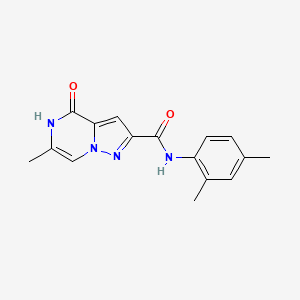 molecular formula C16H16N4O2 B3019717 N-(2,4-dimethylphenyl)-6-methyl-4-oxo-4,5-dihydropyrazolo[1,5-a]pyrazine-2-carboxamide CAS No. 1795086-84-8