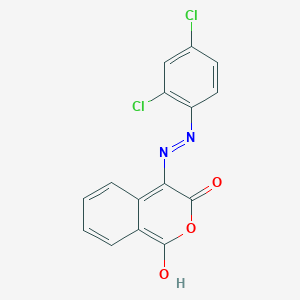 molecular formula C15H8Cl2N2O3 B3019720 1H-isochromene-1,3,4-trione 4-[N-(2,4-dichlorophenyl)hydrazone] CAS No. 339021-17-9