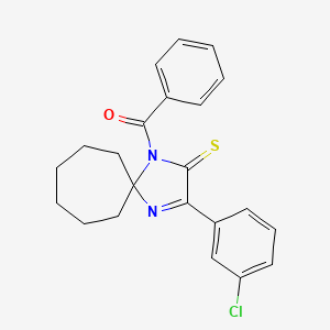 1-Benzoyl-3-(3-chlorophenyl)-1,4-diazaspiro[4.6]undec-3-ene-2-thione