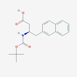 molecular formula C19H23NO4 B3019769 Boc-(R)-3-Amino-4-(2-naphthyl)-butyric acid CAS No. 219297-10-6