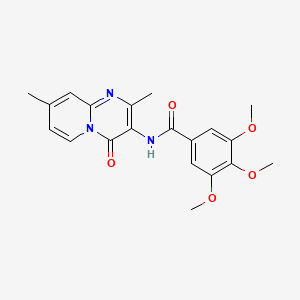 molecular formula C20H21N3O5 B3019771 N-(2,8-dimethyl-4-oxo-4H-pyrido[1,2-a]pyrimidin-3-yl)-3,4,5-trimethoxybenzamide CAS No. 897616-85-2