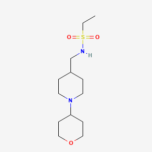 molecular formula C13H26N2O3S B3019781 N-((1-(tetrahydro-2H-pyran-4-yl)piperidin-4-yl)methyl)ethanesulfonamide CAS No. 2034239-69-3
