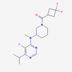 (3,3-Difluorocyclobutyl)-[3-[(5-fluoro-6-propan-2-ylpyrimidin-4-yl)-methylamino]piperidin-1-yl]methanone