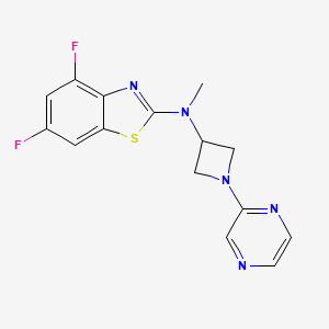 4,6-Difluoro-N-methyl-N-(1-pyrazin-2-ylazetidin-3-yl)-1,3-benzothiazol-2-amine