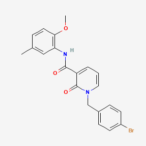 molecular formula C21H19BrN2O3 B3019808 1-[(4-bromophenyl)methyl]-N-(2-methoxy-5-methylphenyl)-2-oxopyridine-3-carboxamide CAS No. 922905-42-8