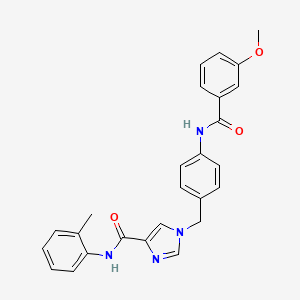 1-(4-(3-methoxybenzamido)benzyl)-N-(o-tolyl)-1H-imidazole-4-carboxamide
