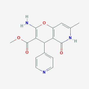 methyl 2-amino-7-methyl-5-oxo-4-(pyridin-4-yl)-5,6-dihydro-4H-pyrano[3,2-c]pyridine-3-carboxylate