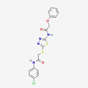 N-(4-chlorophenyl)-2-((5-(2-phenoxyacetamido)-1,3,4-thiadiazol-2-yl)thio)acetamide