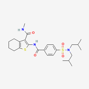 2-(4-(N,N-diisobutylsulfamoyl)benzamido)-N-methyl-4,5,6,7-tetrahydrobenzo[b]thiophene-3-carboxamide