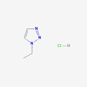 molecular formula C4H8ClN3 B3019830 1-Ethyltriazole;hydrochloride CAS No. 2445793-31-5