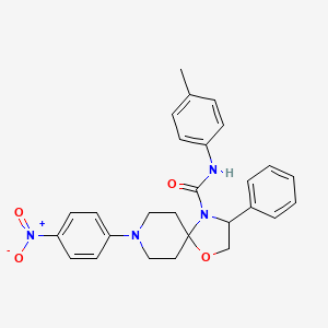 molecular formula C27H28N4O4 B3019845 N-(4-methylphenyl)-8-(4-nitrophenyl)-3-phenyl-1-oxa-4,8-diazaspiro[4.5]decane-4-carboxamide CAS No. 338963-10-3
