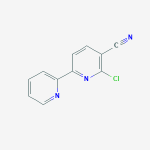 molecular formula C11H6ClN3 B3019863 6-Chloro-2,2'-bipyridine-5-carbonitrile CAS No. 946385-03-1