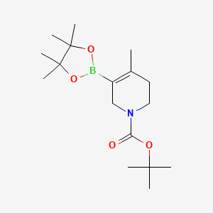 molecular formula C17H30BNO4 B3019939 tert-Butyl 4-methyl-5-(4,4,5,5-tetramethyl-1,3,2-dioxaborolan-2-yl)-3,6-dihydropyridine-1(2H)-carboxylate CAS No. 1643806-59-0