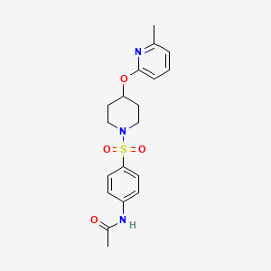 B3019980 N-(4-((4-((6-methylpyridin-2-yl)oxy)piperidin-1-yl)sulfonyl)phenyl)acetamide CAS No. 1797129-79-3