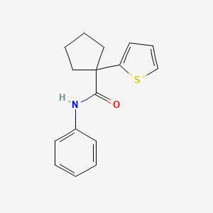 molecular formula C16H17NOS B3020186 N-phenyl-1-(thiophen-2-yl)cyclopentanecarboxamide CAS No. 1049514-24-0