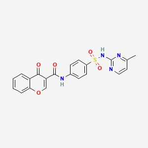 molecular formula C21H16N4O5S B3020229 N-[4-[(4-methylpyrimidin-2-yl)sulfamoyl]phenyl]-4-oxochromene-3-carboxamide CAS No. 868212-60-6