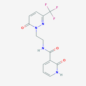 2-Oxo-N-[2-[6-oxo-3-(trifluoromethyl)pyridazin-1-yl]ethyl]-1H-pyridine-3-carboxamide