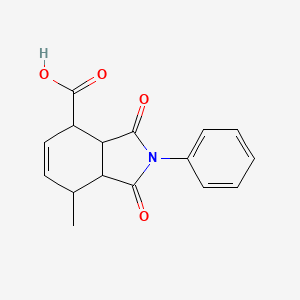 7-methyl-1,3-dioxo-2-phenyl-2,3,3a,4,7,7a-hexahydro-1H-isoindole-4-carboxylic acid