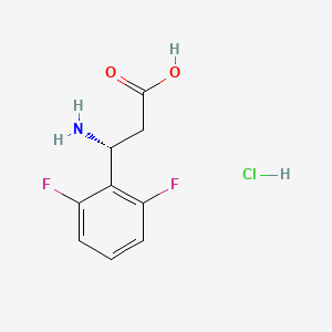 molecular formula C9H10ClF2NO2 B3020308 (3R)-3-amino-3-(2,6-difluorophenyl)propanoic acid hydrochloride CAS No. 1354970-44-7