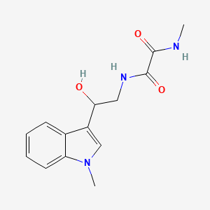 molecular formula C14H17N3O3 B3020322 N1-(2-hydroxy-2-(1-methyl-1H-indol-3-yl)ethyl)-N2-methyloxalamide CAS No. 1448029-47-7