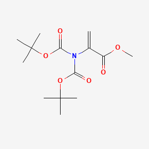 molecular formula C14H23NO6 B3020329 Methyl 2-{bis[(tert-butoxy)carbonyl]amino}prop-2-enoate CAS No. 201338-62-7