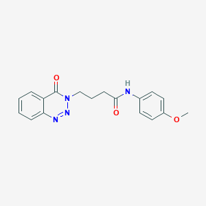 molecular formula C18H18N4O3 B3020340 N-(4-methoxyphenyl)-4-(4-oxo-1,2,3-benzotriazin-3-yl)butanamide CAS No. 880811-85-8