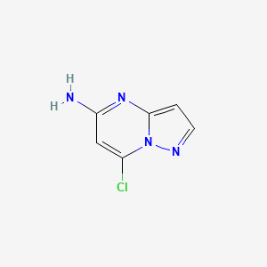 molecular formula C6H5ClN4 B3020372 7-Chloropyrazolo[1,5-a]pyrimidin-5-amine CAS No. 1189852-04-7