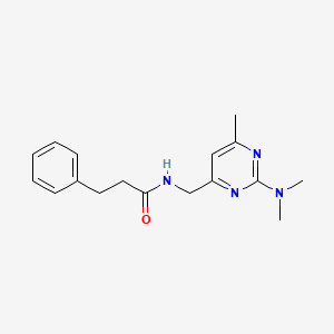 molecular formula C17H22N4O B3020447 N-((2-(dimethylamino)-6-methylpyrimidin-4-yl)methyl)-3-phenylpropanamide CAS No. 1798035-36-5