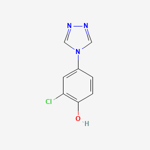 molecular formula C8H6ClN3O B3020457 2-chloro-4-(4H-1,2,4-triazol-4-yl)phenol CAS No. 937792-37-5